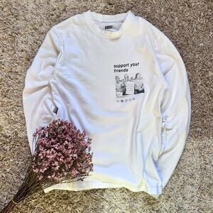 KROST Support Your Friends White Long Sleeve Made In USA Men’s Size S
